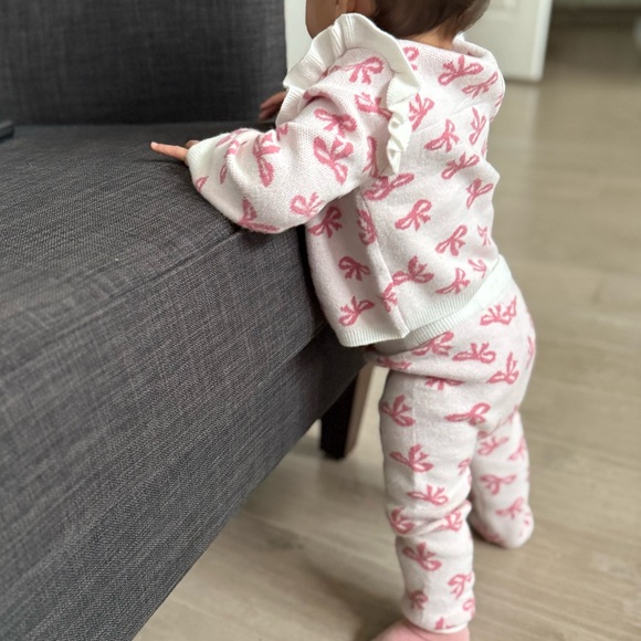 btween Pink and White Bow Sweater - Picture 8 of 8